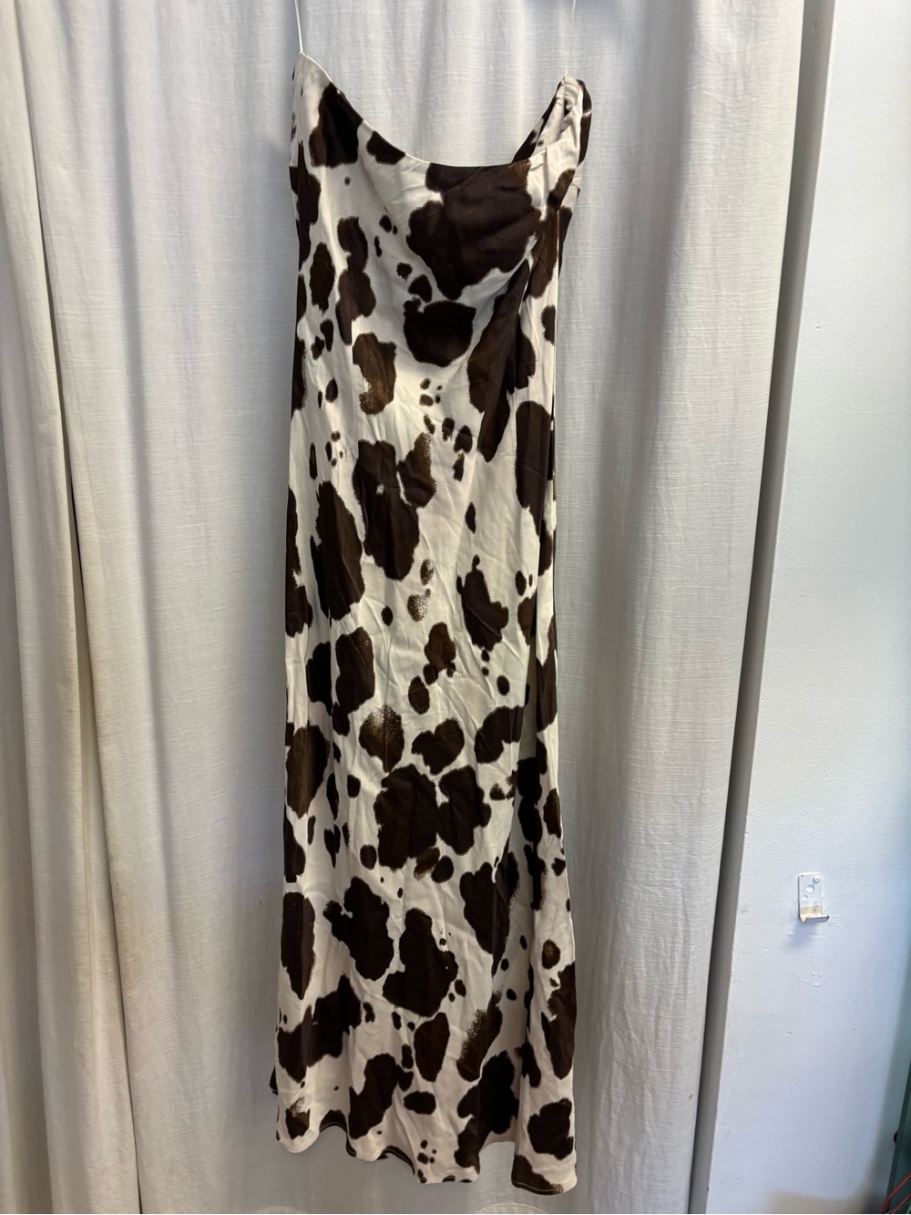Anthropologie Tilda Cow Print Slip Maxi Dress - Picture 6 of 10
